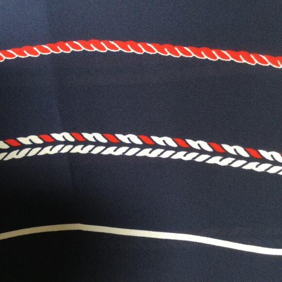 Talbots nave blue with red and white stripes tank blouse shirt size SP B83 - Picture 2 of 5